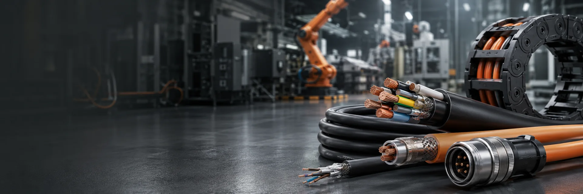 Industrial automation equipment and flexible industrial cables