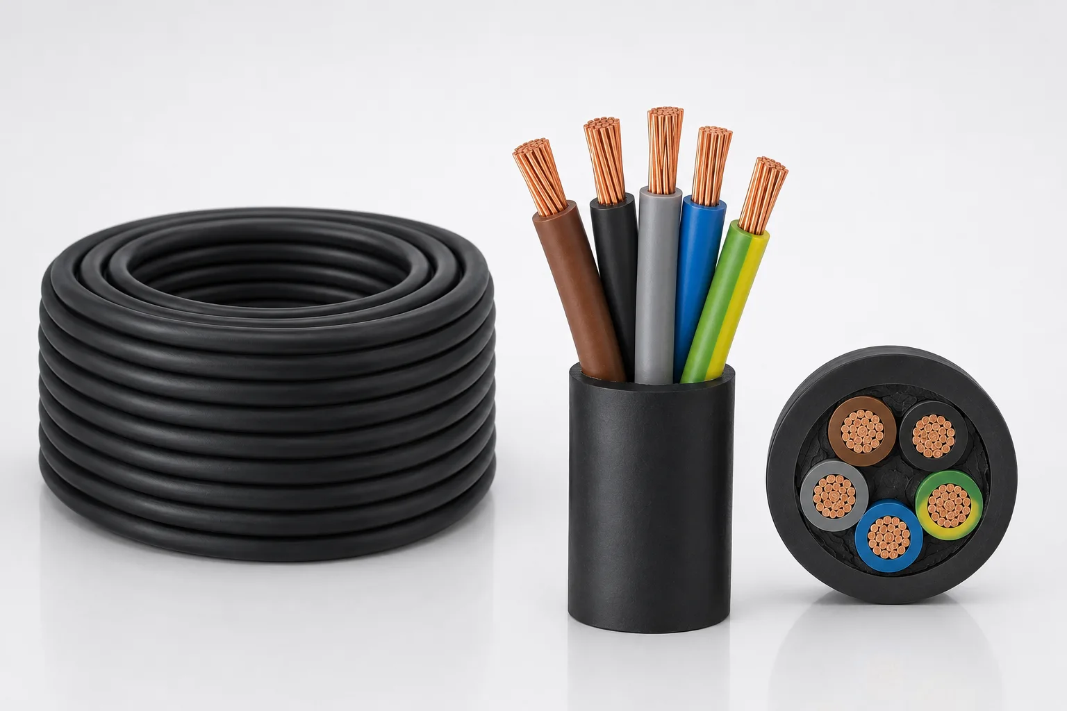 H07RN-F heavy duty rubber flexible cable