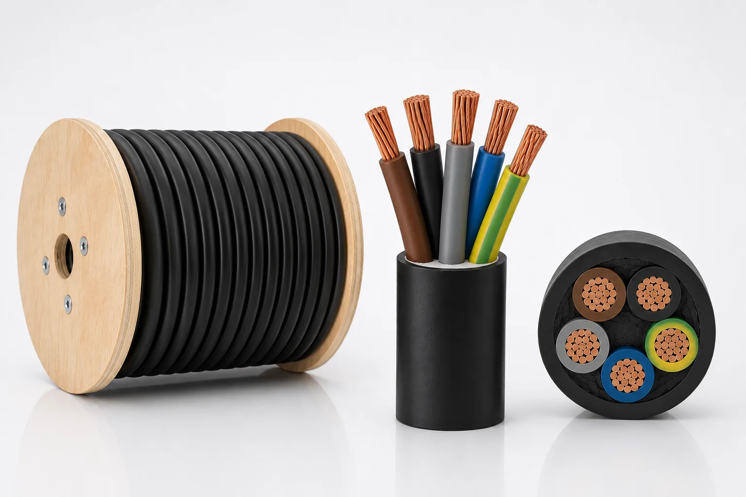 RV-K 0.6/1kV flexible power cable with Class 5 copper conductors