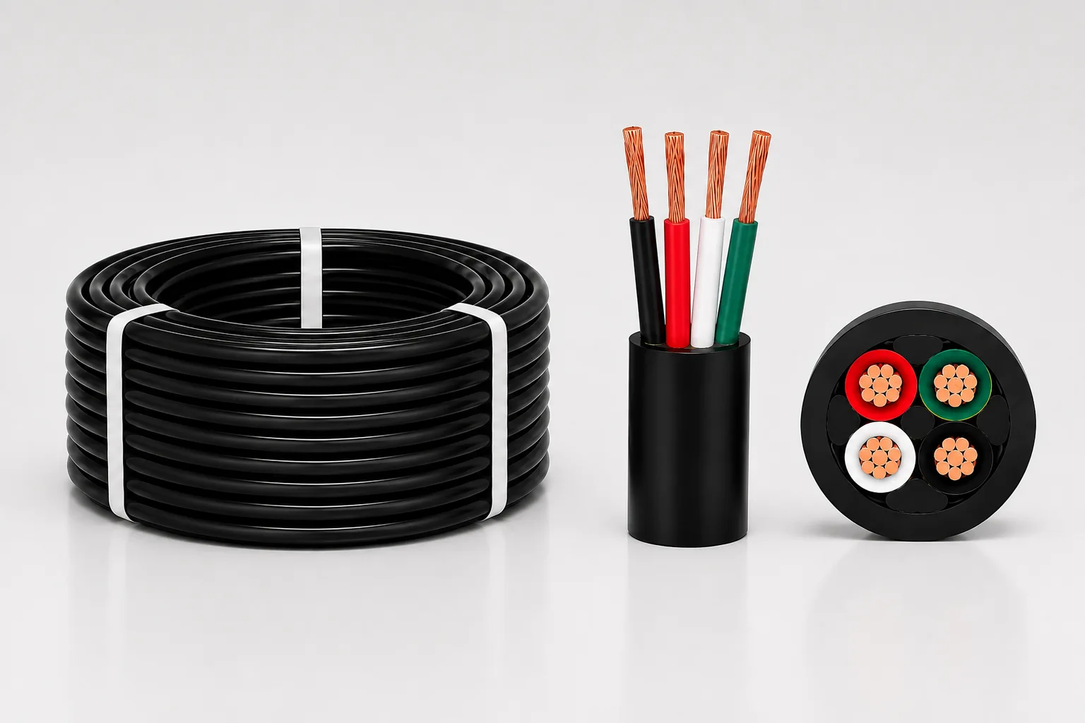 RVV flexible multicore PVC cable with stranded copper conductors